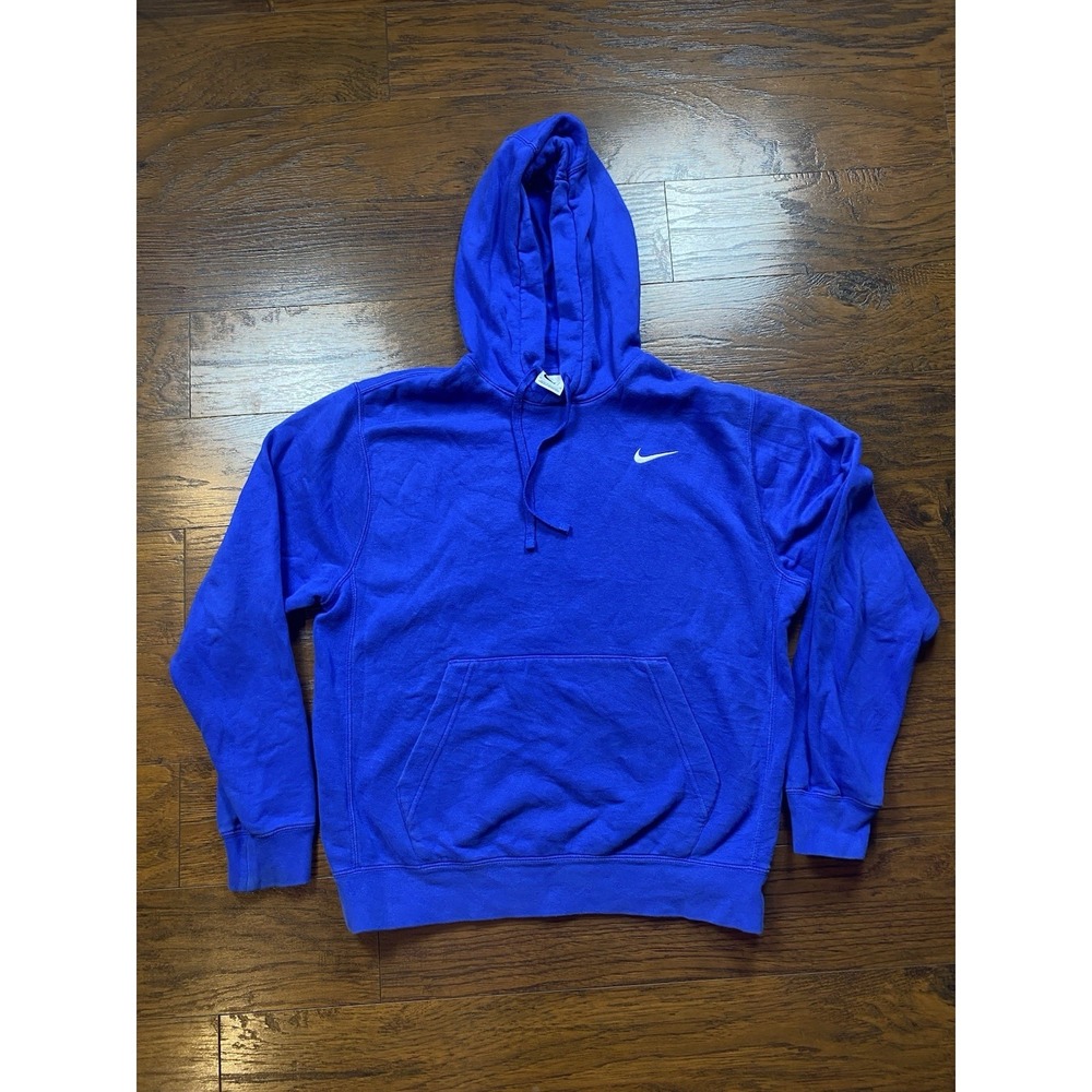 Nike Mens Sportswear Pullover Hoodie Royal‎ Blue Embroidered Swoosh Medium